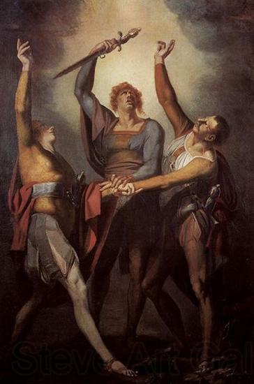 Henry Fuseli Die drei Eidgenossen beim Schwur auf den Rutli France oil painting art